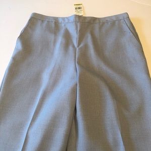 Wide leg linen look light blue women’s pants